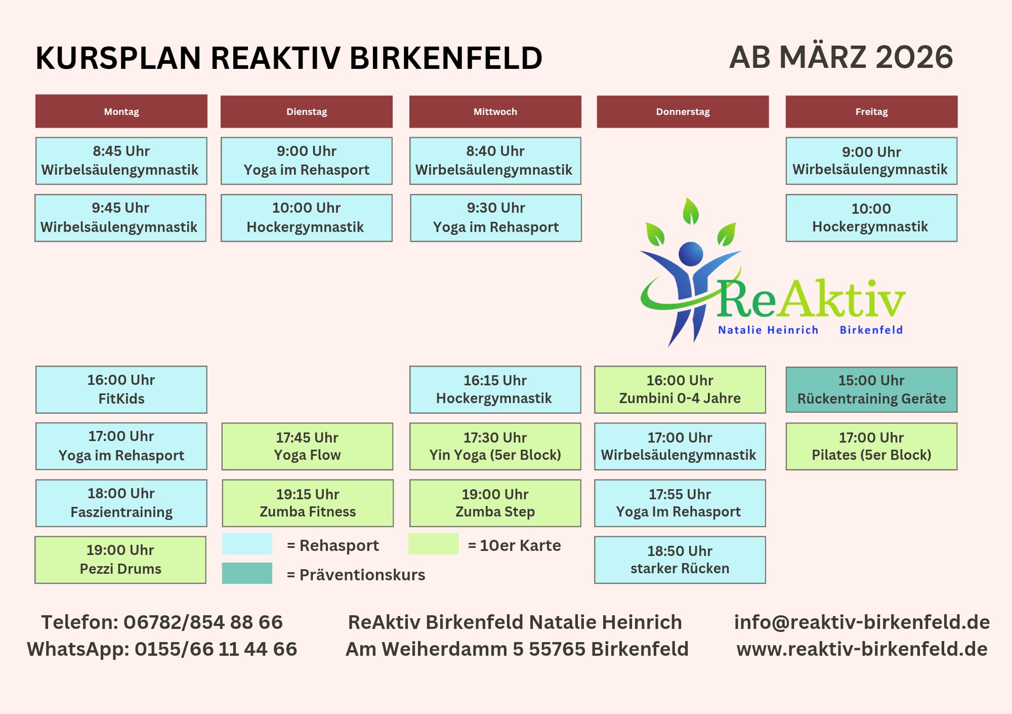 Kursplan ReAktiv Maerz 2026